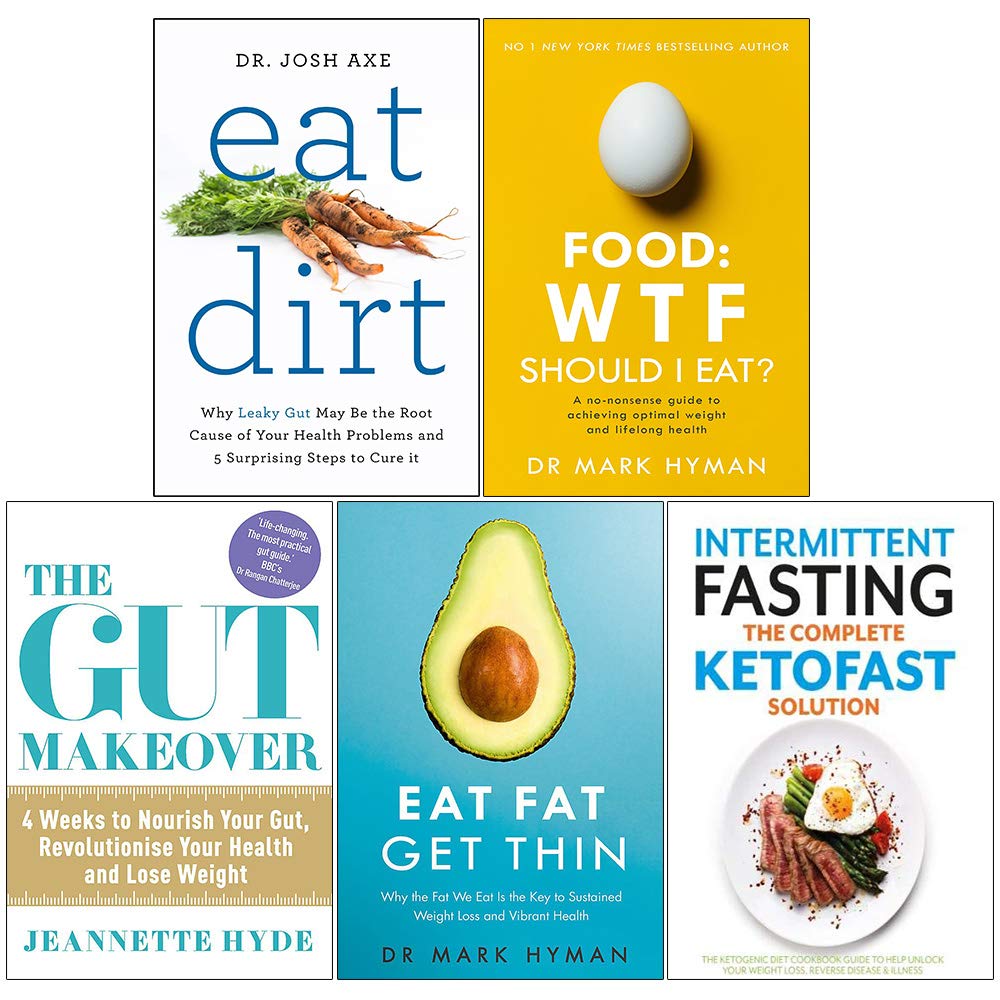 Front cover view of the Ketofast 5 Books Collection Set paperback, showing all five book spines and covers together