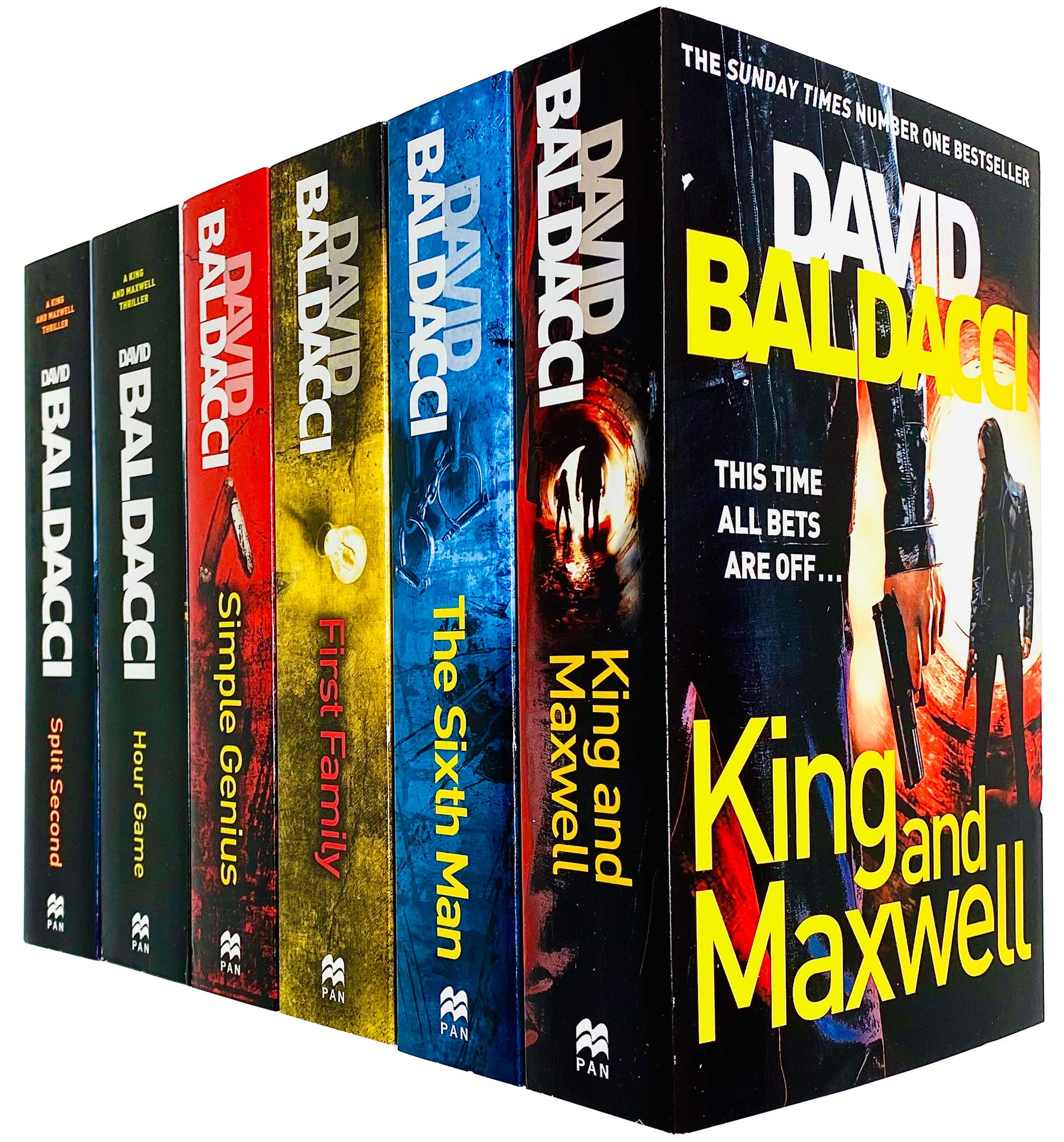 King and Maxwell Series 6 book paperback set - back cover with book descriptions and ISBN details
