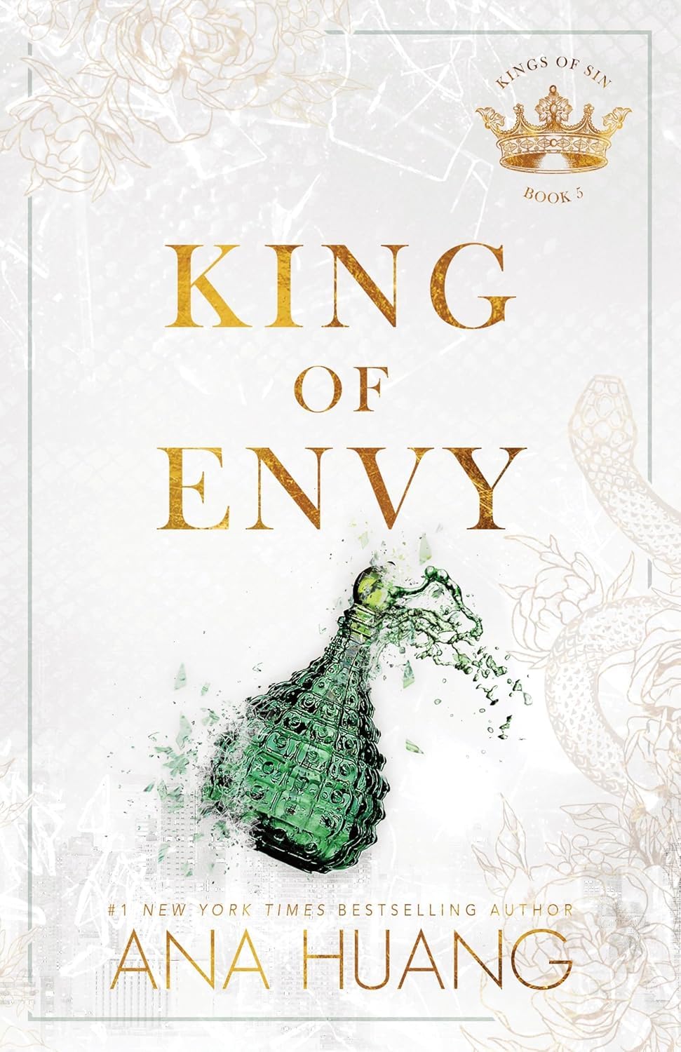 Kings of Sin Series Collection by Ana Huang, angled view of the 5 paperback books showcasing cover typography.