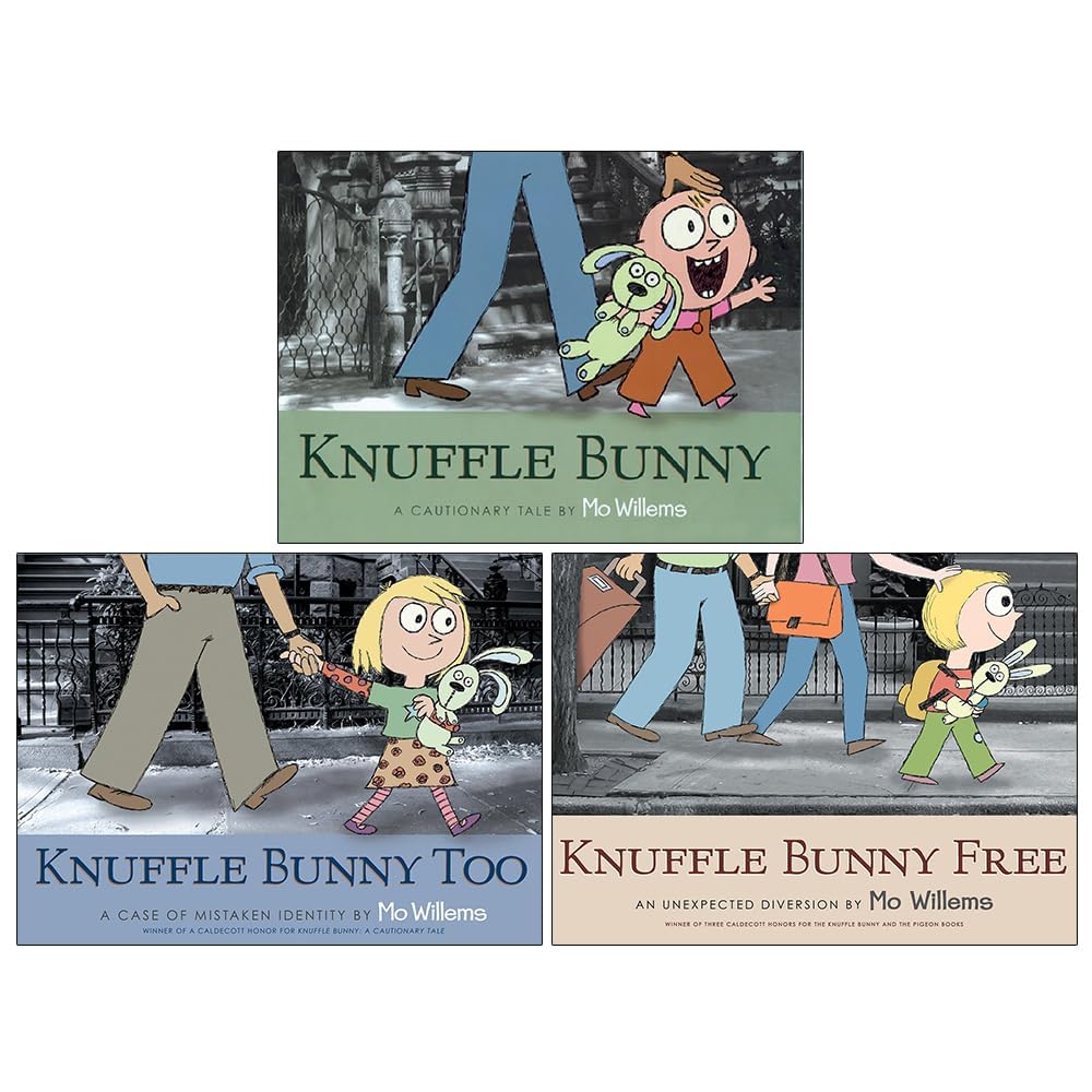 Knuffle Bunny Series 3 Books Collection Set by Mo Willems, paperback front cover