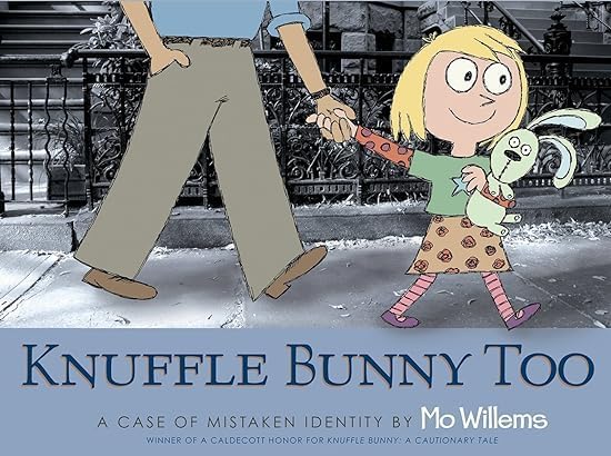 Knuffle Bunny Free paperback cover - Trixie's family trip to Holland with Knuffle Bunny