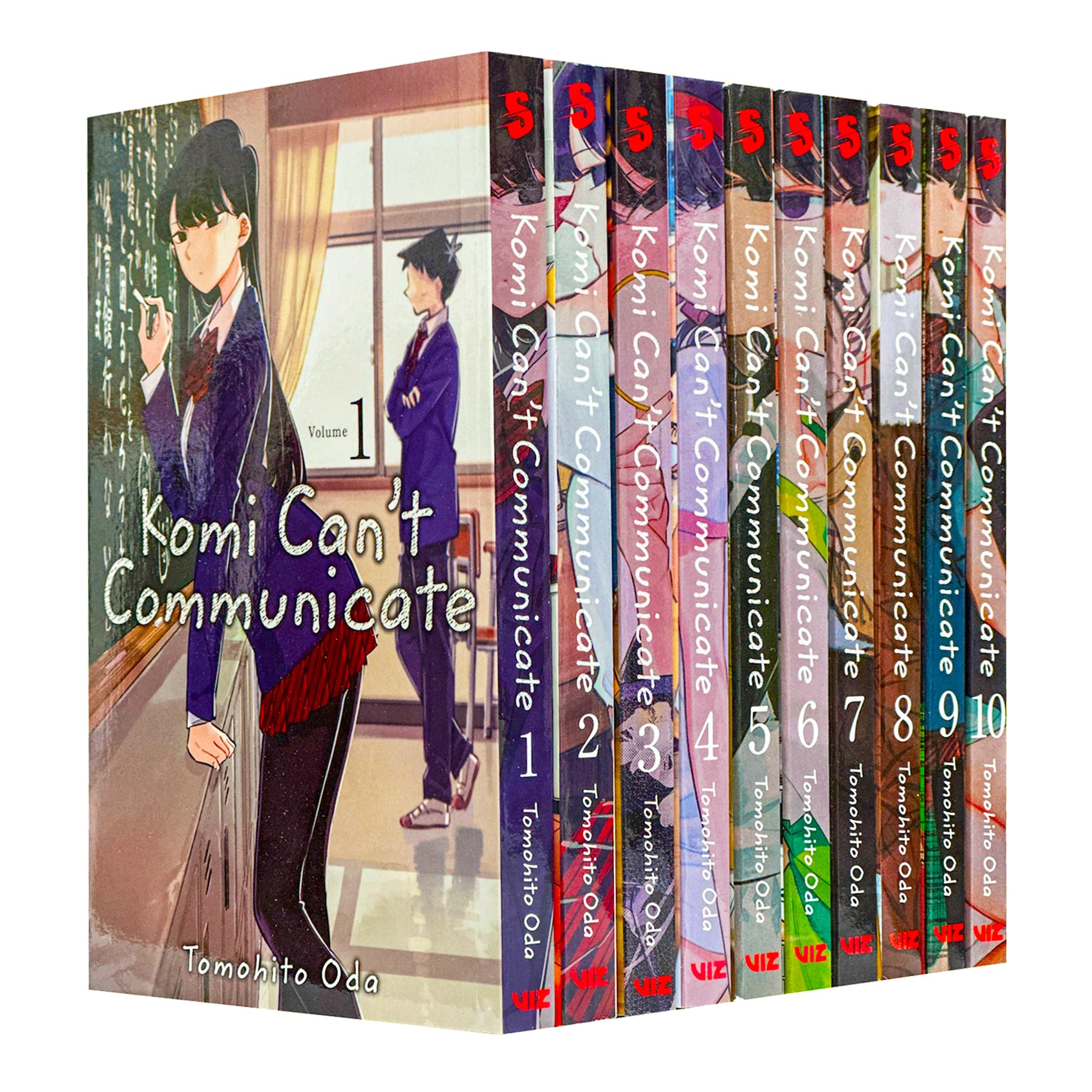 Komi Can't Communicate Vol. 1-10 by Tomohito Oda, 10-book paperback manga collection set cover
