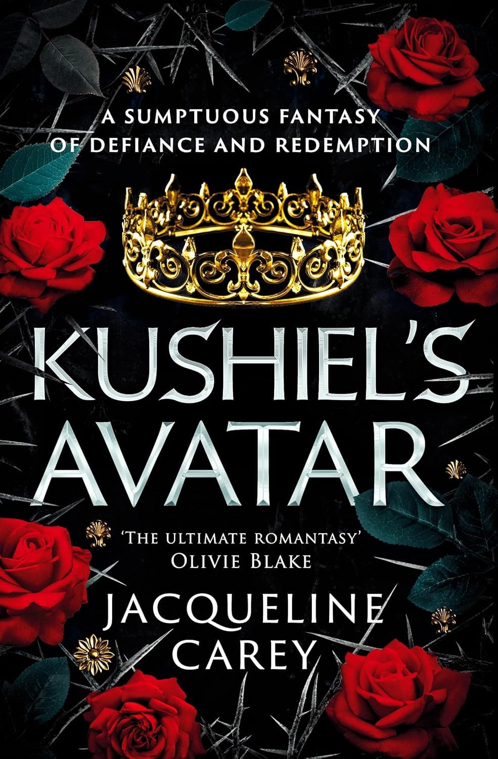 Kushiel's Avatar paperback front cover by Jacqueline Carey, book three of the Kushiel's Legacy fantasy trilogy