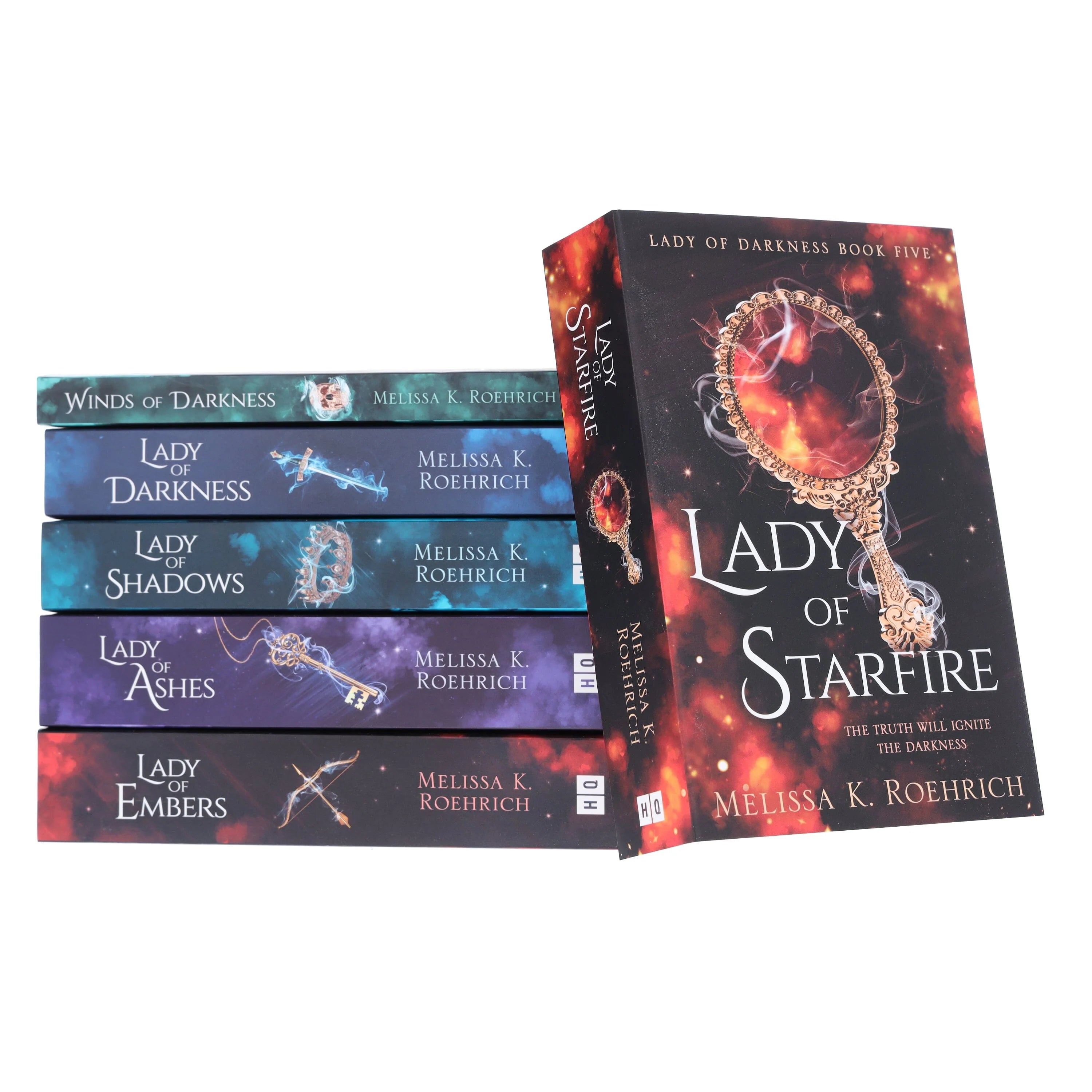 Lady of Darkness series paperbacks arranged to show the cover artwork across multiple titles in the set.