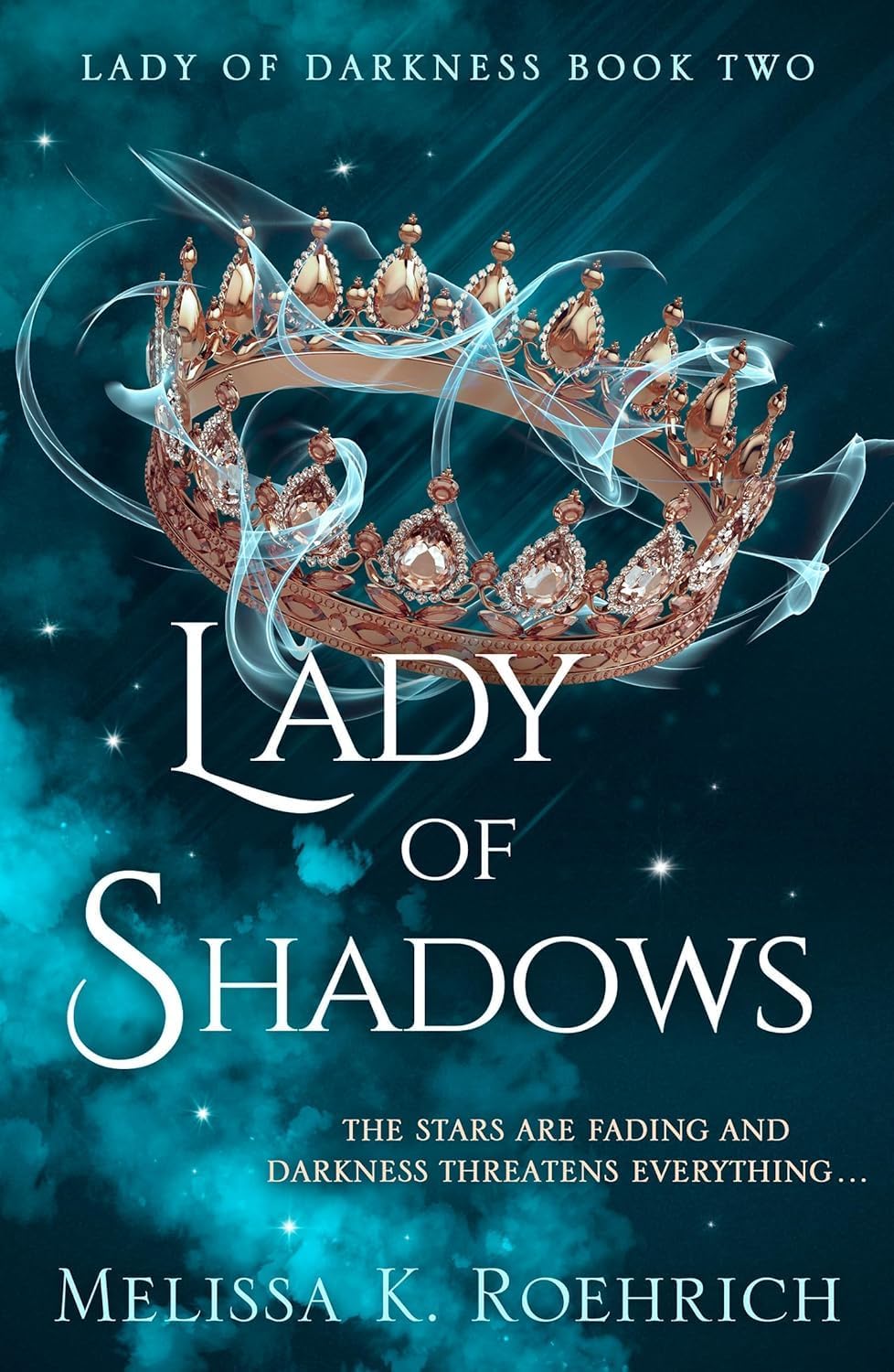 Lady of Darkness series books fanned out, displaying all six paperback covers in the dark fantasy romance set.