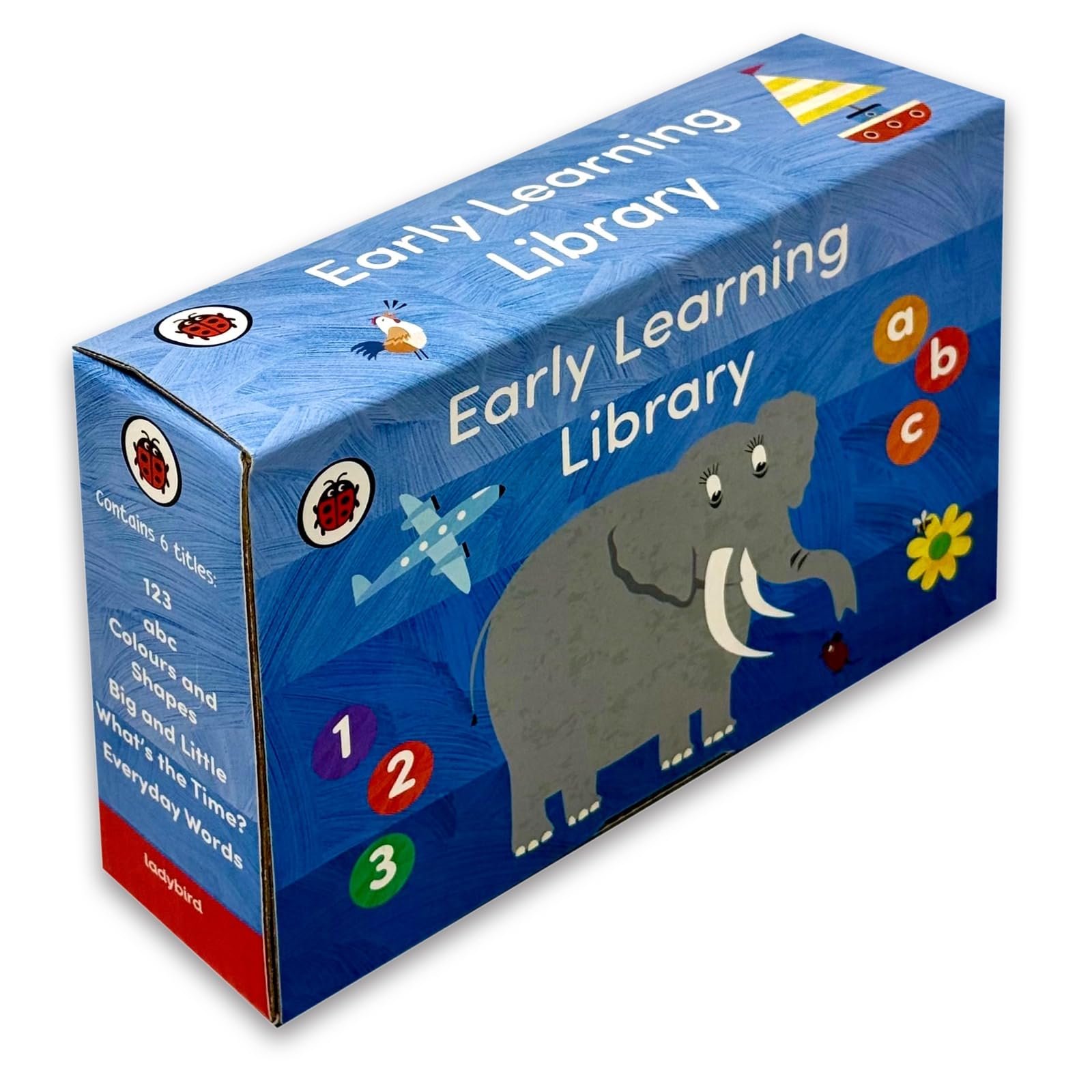 Ladybird Early Learning Library tuck-box set showing all six hardback book spines