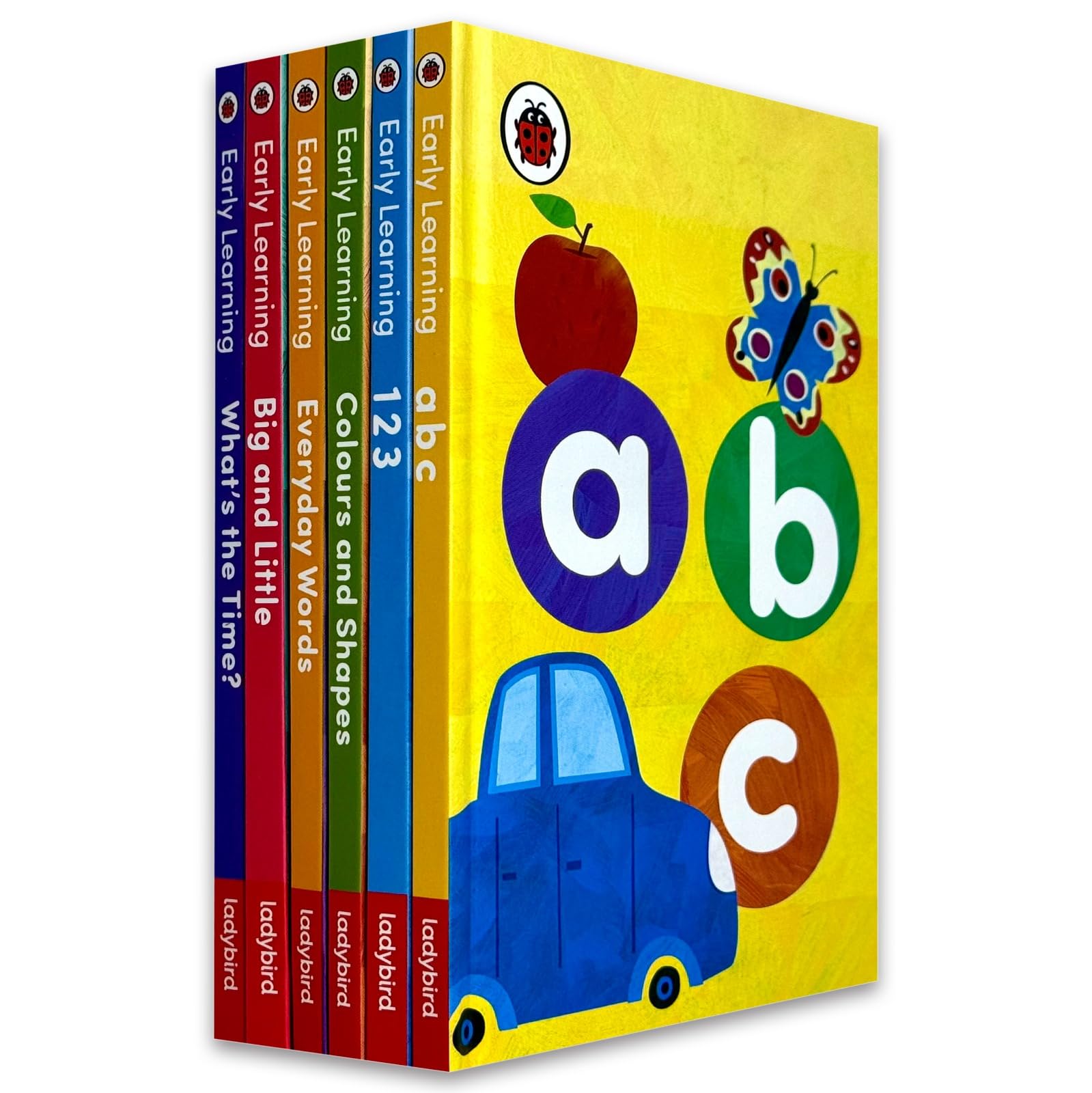 Ladybird Early Learning Library ABC and 123 hardback books fanned out for display