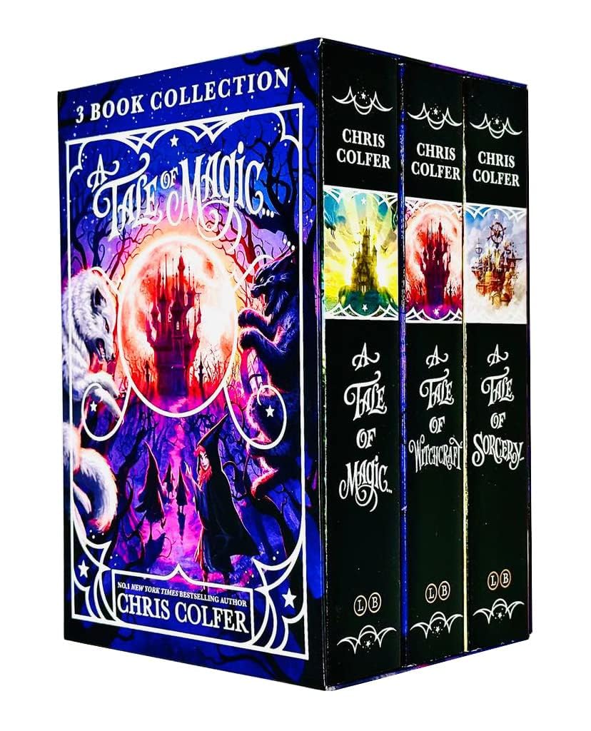 Back cover and spine detail of the Land of Stories and A Tale of Magic 9-book paperback collection by Chris Colfer, published by Little, Brown Books for Young Readers.