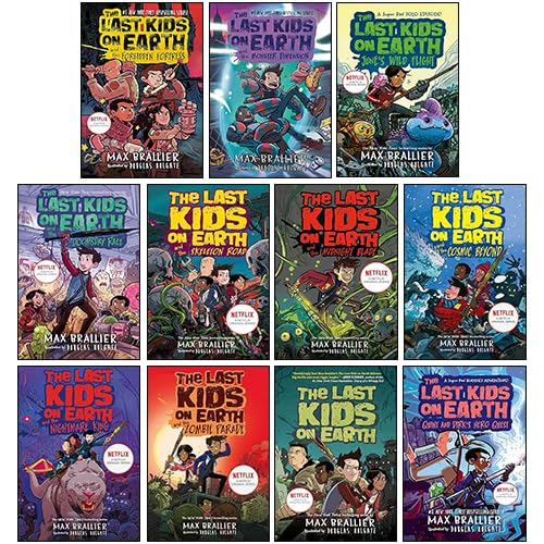 front cover of the full Last Kids on Earth 11-book paperback collection set