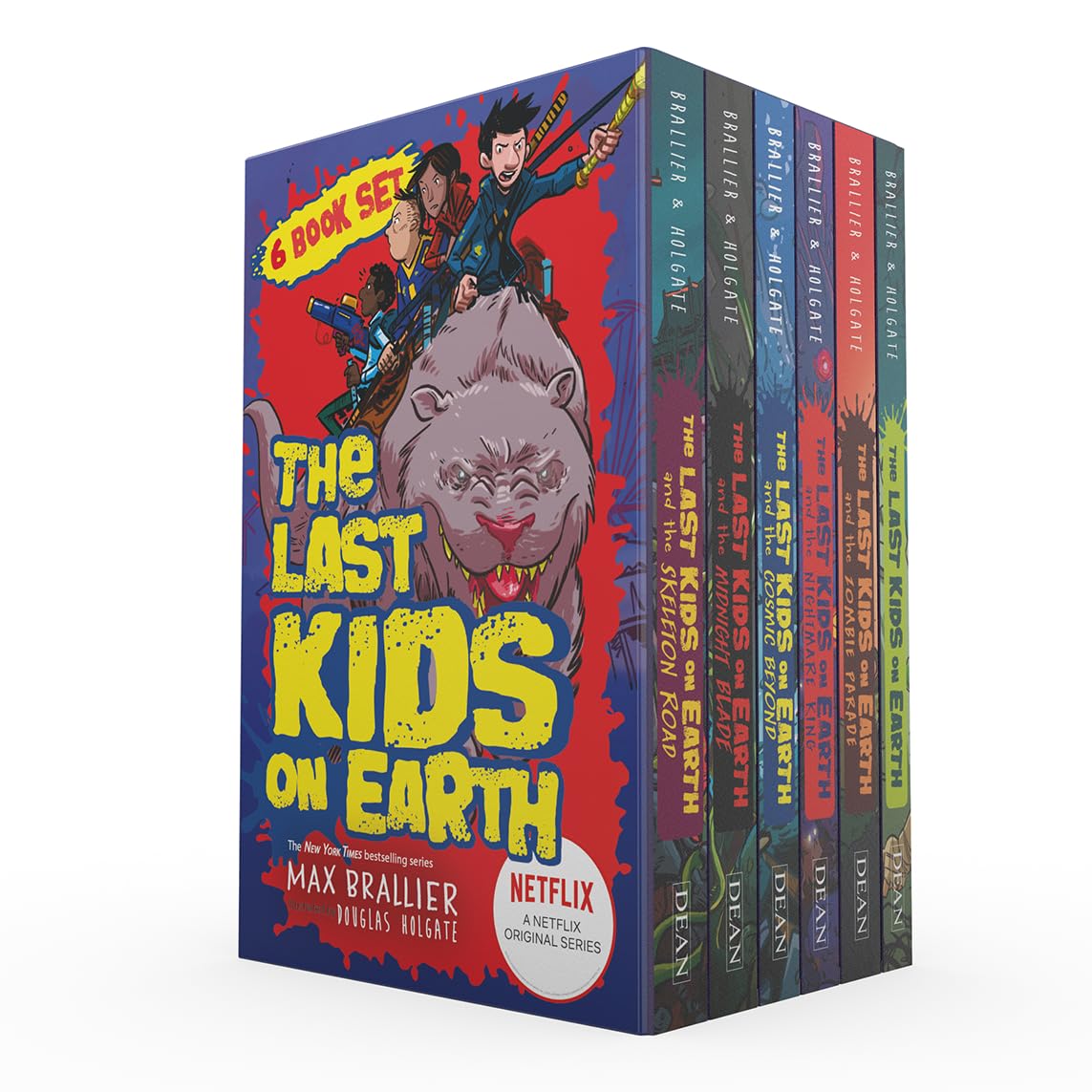 Last Kids On Earth 6 Books Collection Set by Max Brallier - front cover paperback box set, ages 8-12