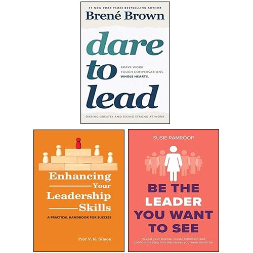 Front cover view of the Leadership Collection 3-book paperback set, including Dare to Lead by Brené Brown
