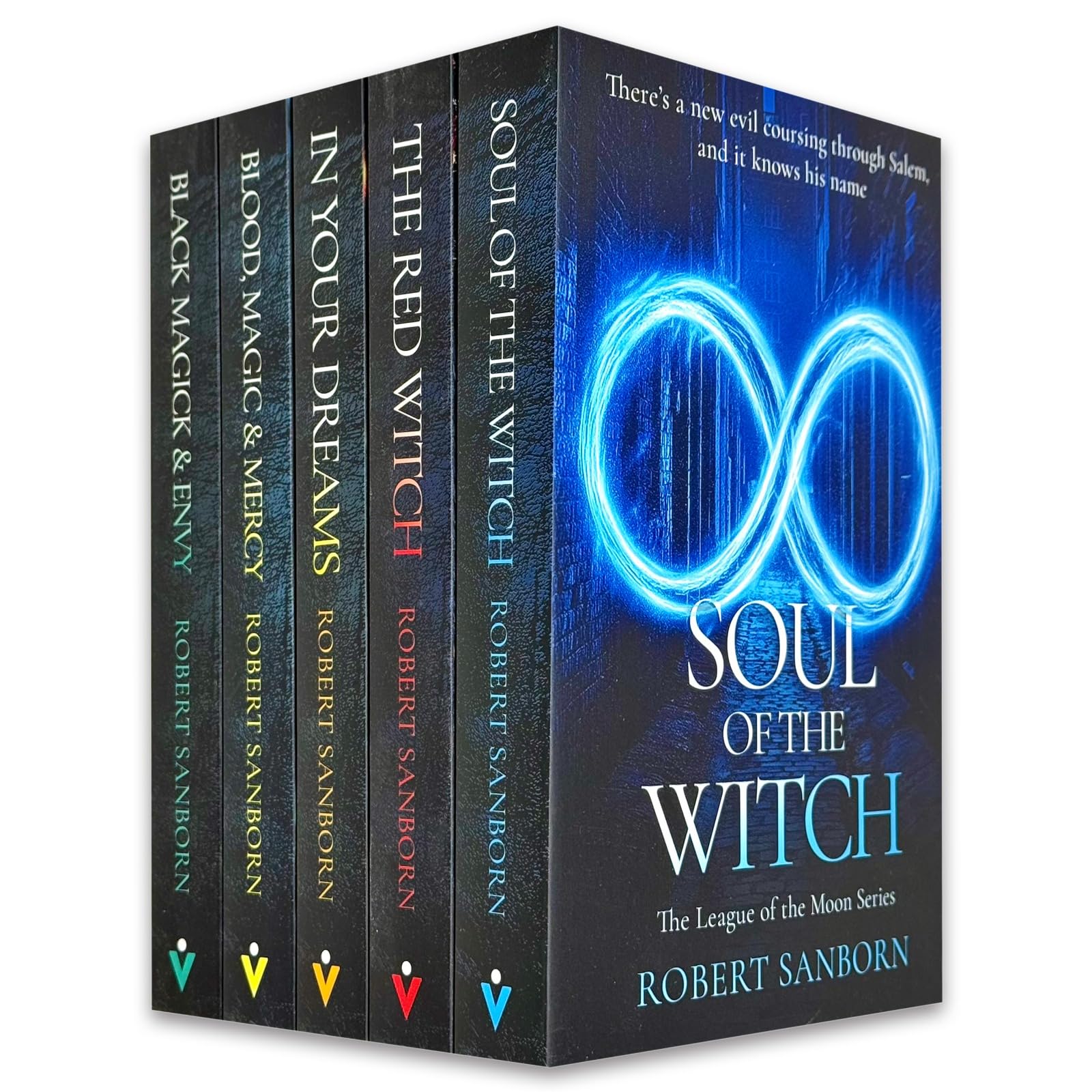 League of the Moon Series 1-5 Books Collection Set by Robert Sanborn, brand new paperback front covers