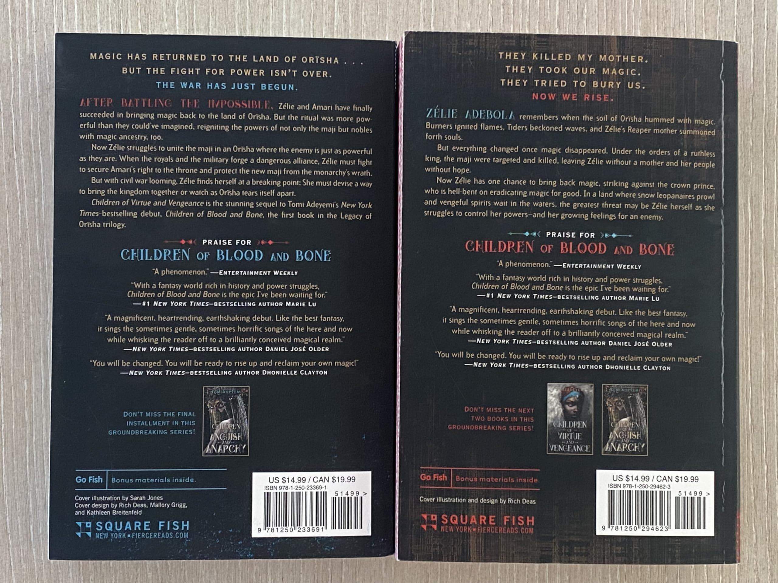 Children of Blood and Bone paperback front cover, Legacy of Orisha book one by Tomi Adeyemi