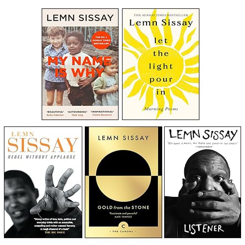 Lemn Sissay 5 Books Collection Set front cover, Let the Light Pour In, My Name Is Why, and more, poetry and memoir set
