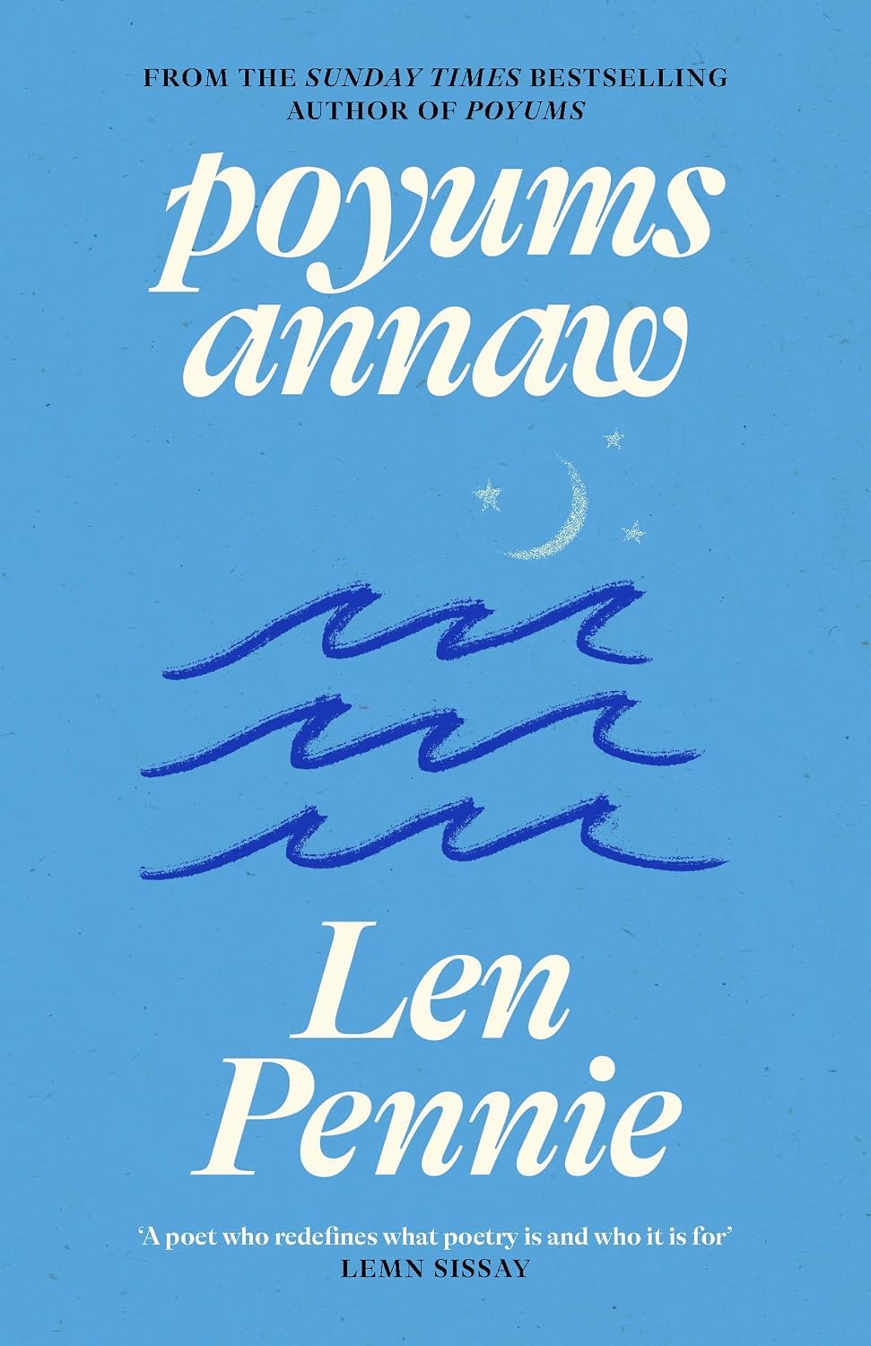 Len Pennie 2 book poetry set poyums and poyums annaw displayed together