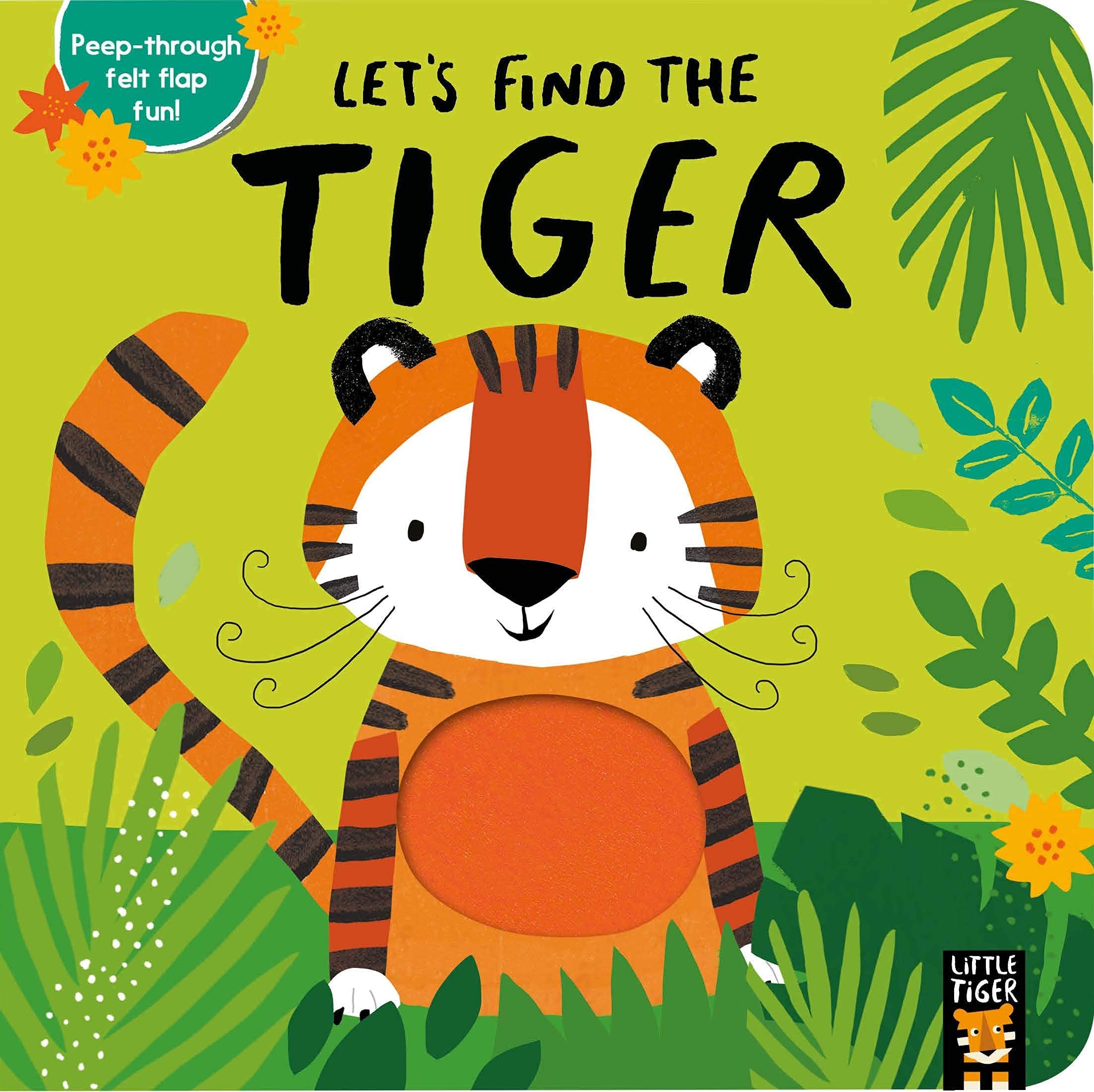 Let's Find the Tiger board book cover with jungle illustration, closing out the 5-book box set