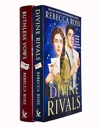 Letters of Enchantment 2 Books Collection Set by Rebecca Ross - front cover of Divine Rivals and Ruthless Vows paperback set