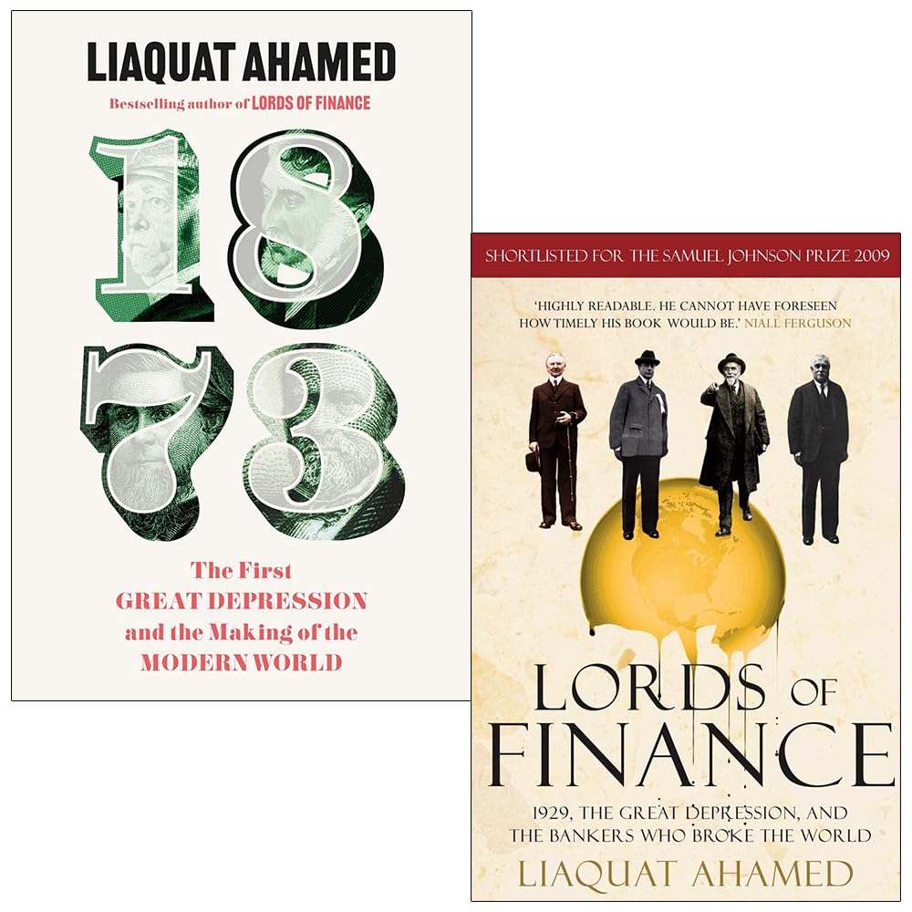 Liaquat Ahamed 2 Books Collection Set paperback front cover featuring 1873 and Lords of Finance