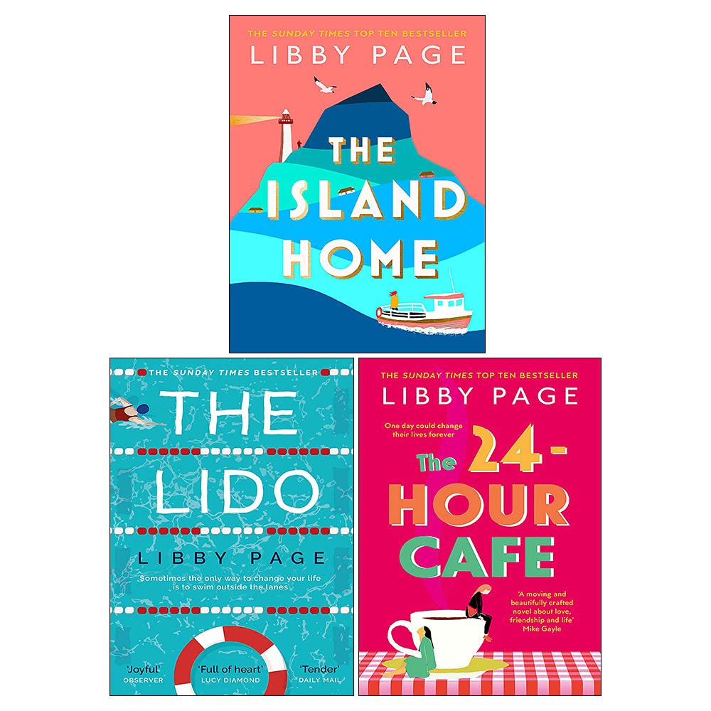The Lido paperback cover by Libby Page, part of the 3 books collection set