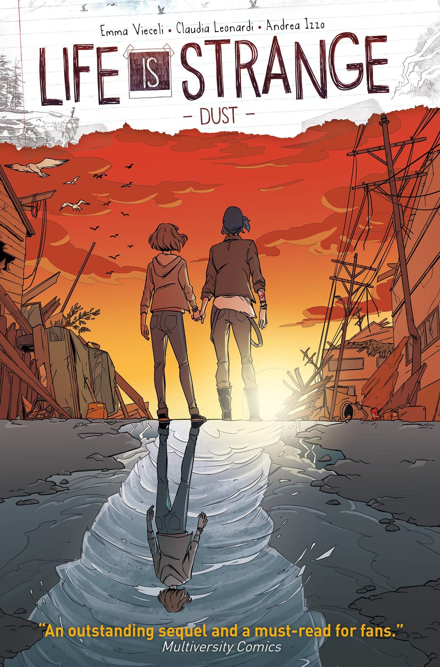 Life Is Strange comic book cover art featuring Max Caulfield and Chloe Price, paperback edition