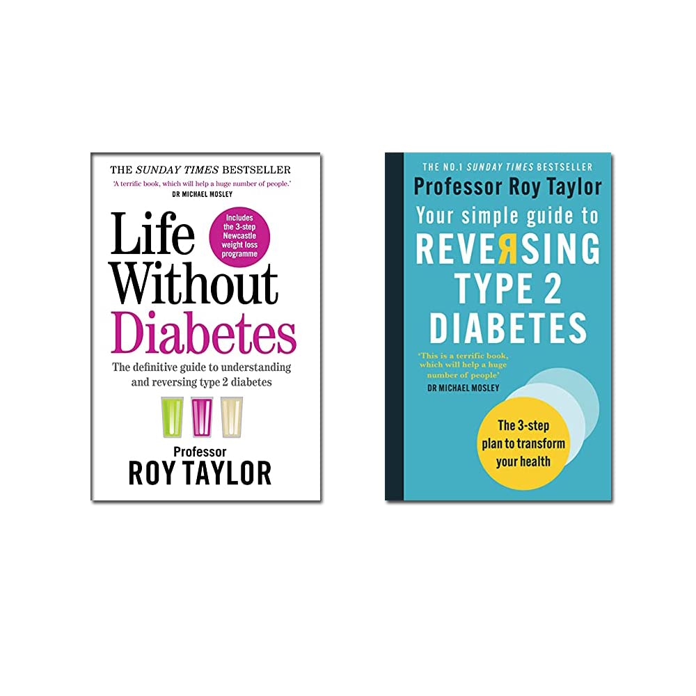 Life Without Diabetes and Your Simple Guide to Reversing Type 2 Diabetes 2-book paperback set by Professor Roy Taylor, front cover