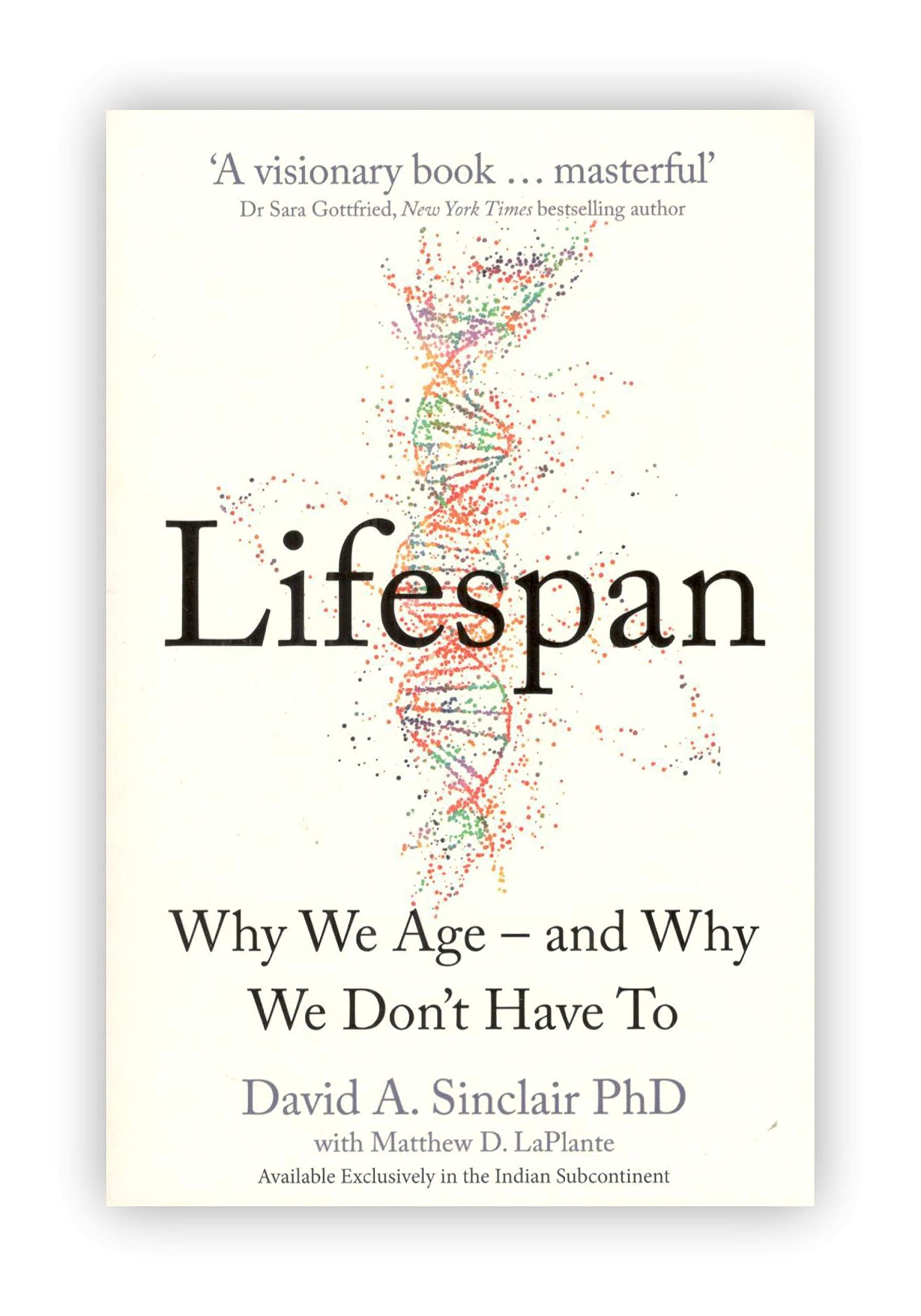 Back cover synopsis of Lifespan and 12 Rules for Life paperback 2-book set showing blurb and pricing details