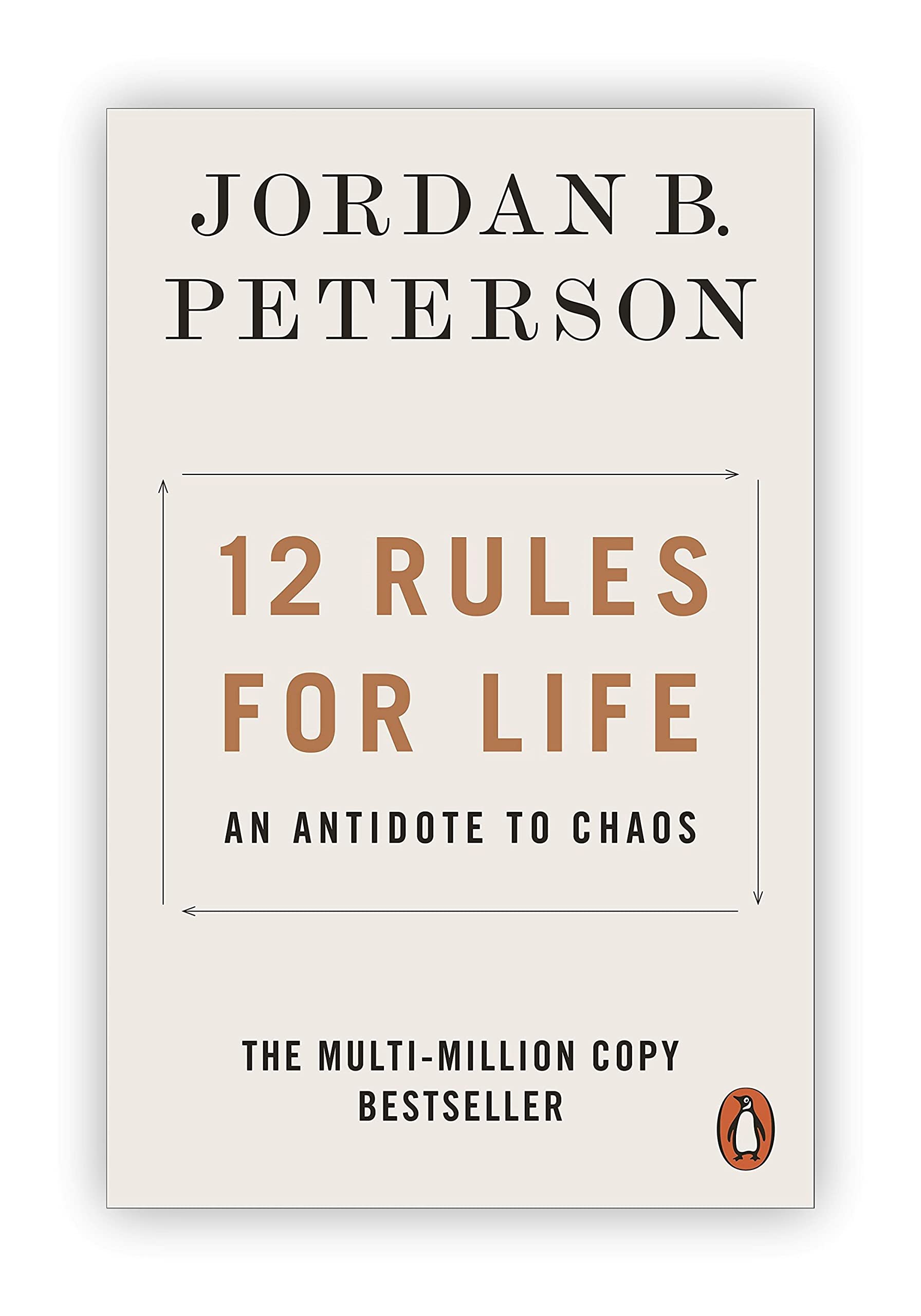 Lifespan and 12 Rules for Life paperback books fanned out together showing both spines and cover designs