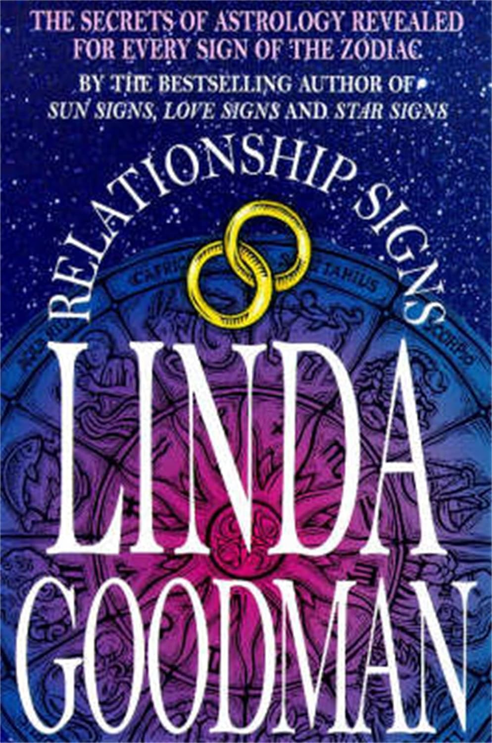 All four Linda Goodman paperback books fanned out showing full 4-book astrology collection set