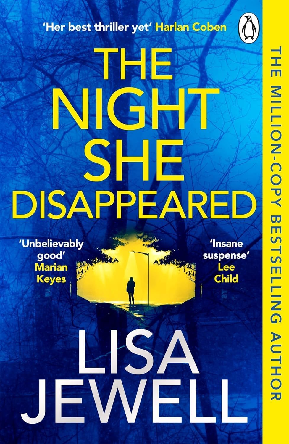 Close-up cover art of Lisa Jewell's The Night She Disappeared paperback thriller novel