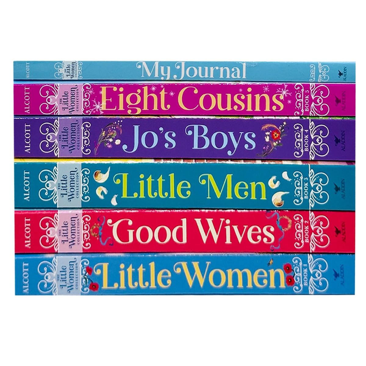 Full Little Women 5-book paperback set with My Journal fanned out showing all spines
