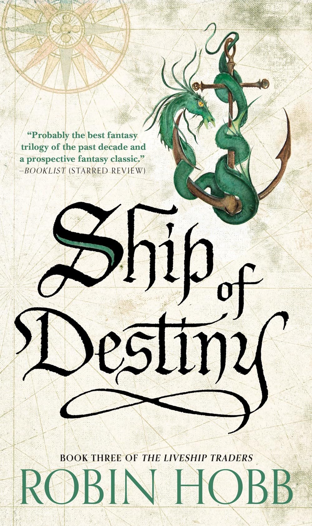 Close-up of The Mad Ship paperback cover art from Robin Hobb's Liveship Traders 3-book collection.