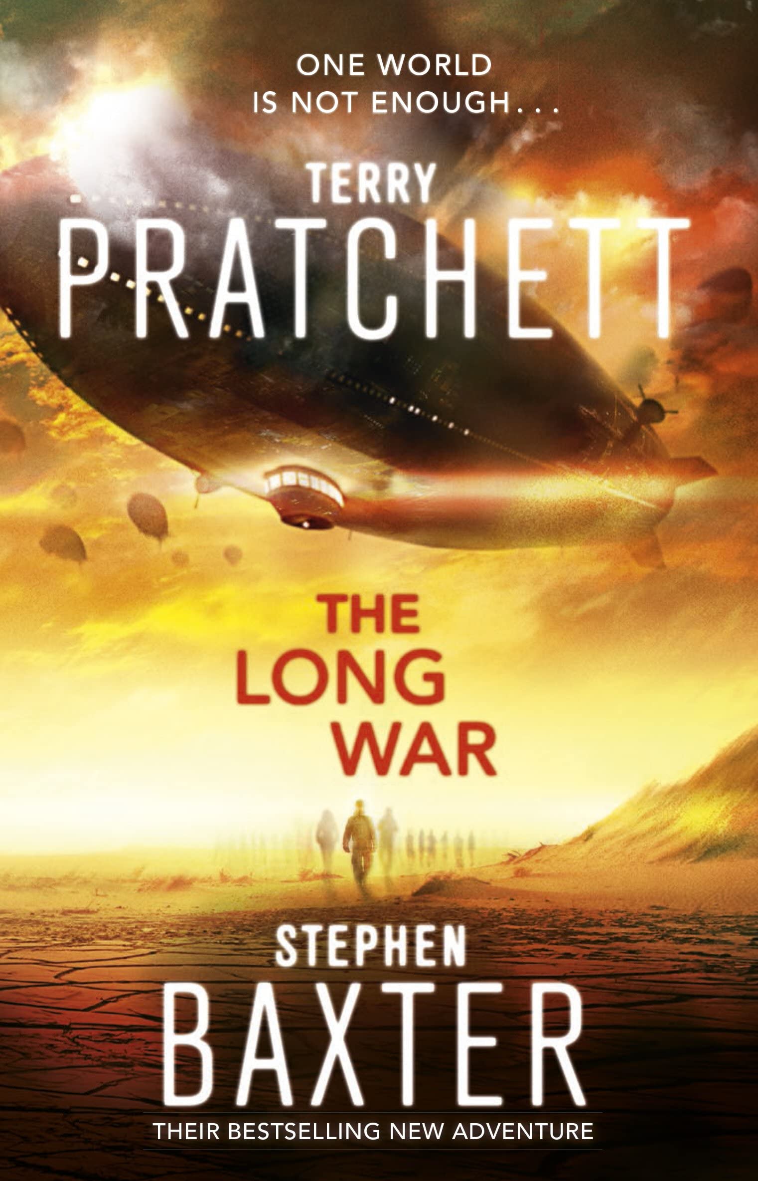 All 5 paperback books in The Long Earth series collection set fanned out, showing every title's cover