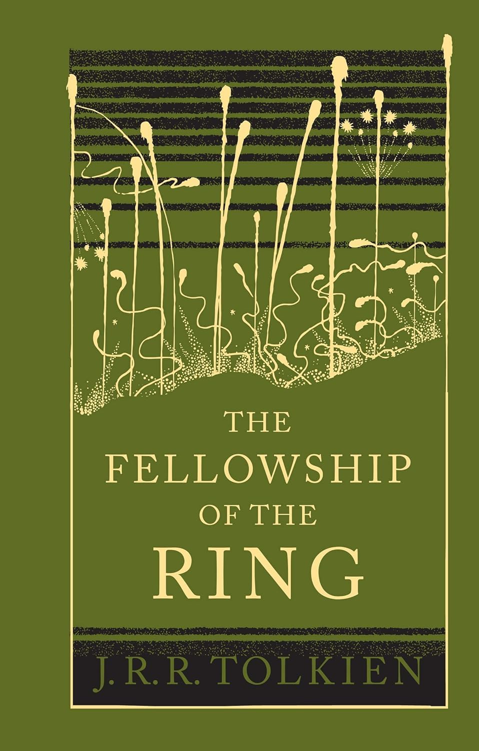 Close-up of The Fellowship of the Ring hardback cover from the Tolkien Lord of the Rings 3-book set