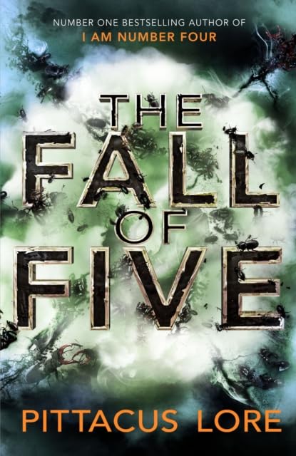 All seven Lorien Legacies paperback books by Pittacus Lore fanned out showing full set