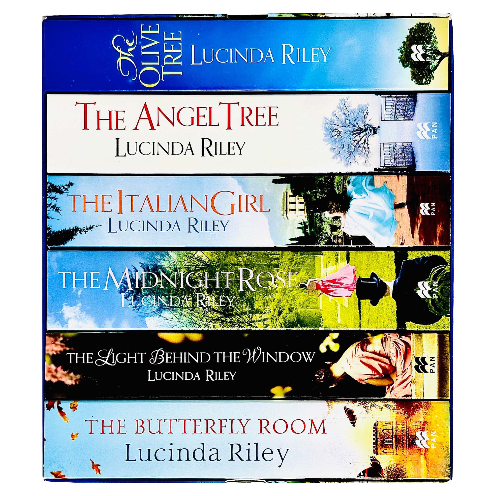 The Italian Girl and The Midnight Rose paperback book covers from the Lucinda Riley collection