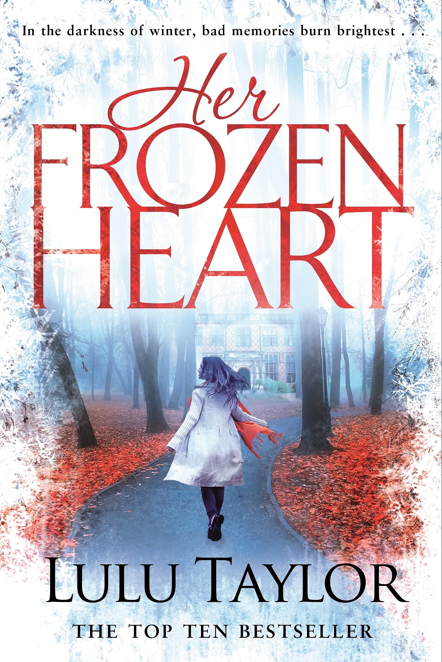 Close-up of the Lulu Taylor paperback set spines and titles, A Midwinter Promise, Her Frozen Heart, and The Winter Secret
