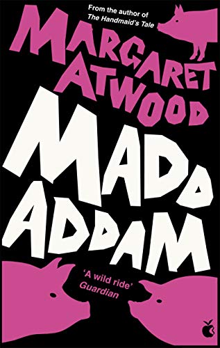 Stacked view of the MaddAddam Trilogy 3-book paperback collection by Margaret Atwood, highlighting the set's compact format.