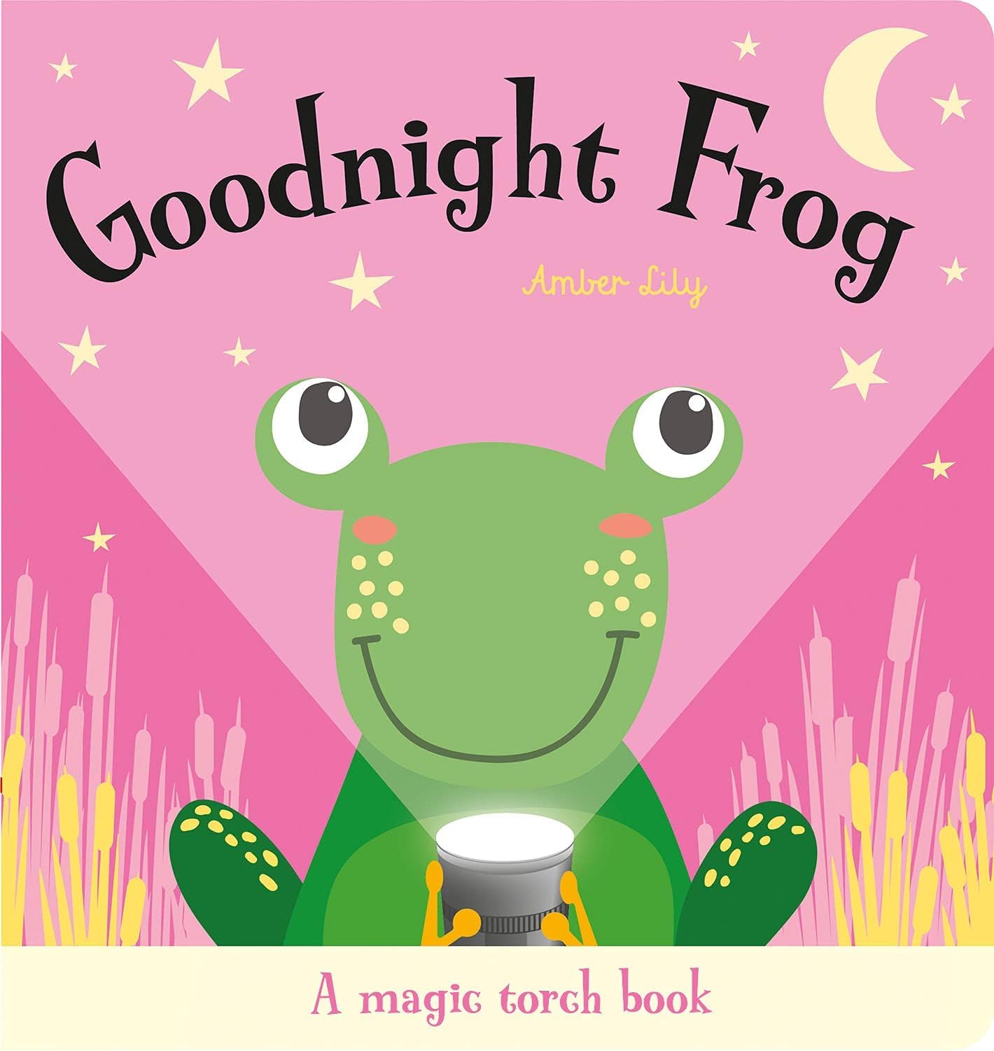 Inside page spread of a Magic Torch Book showing the interactive magic torch insert revealing hidden animal friends
