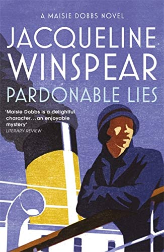 Pardonable Lies and Messenger of Truth paperback covers from the Maisie Dobbs mystery series