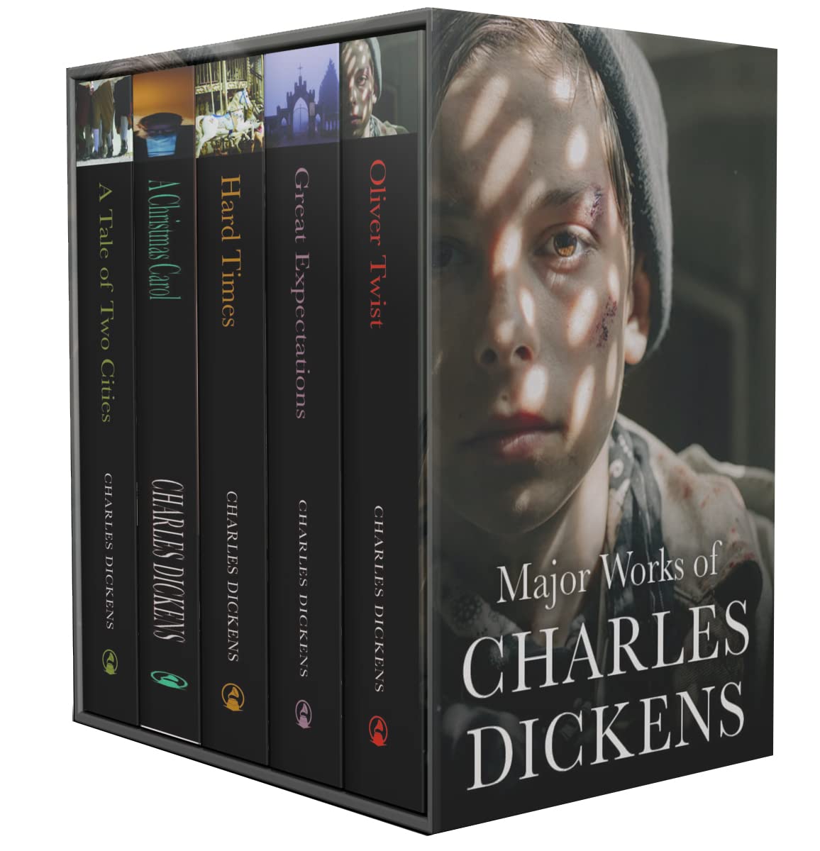 Major Works of Charles Dickens 5 Books Collection Box Set paperback front cover showing all five titles