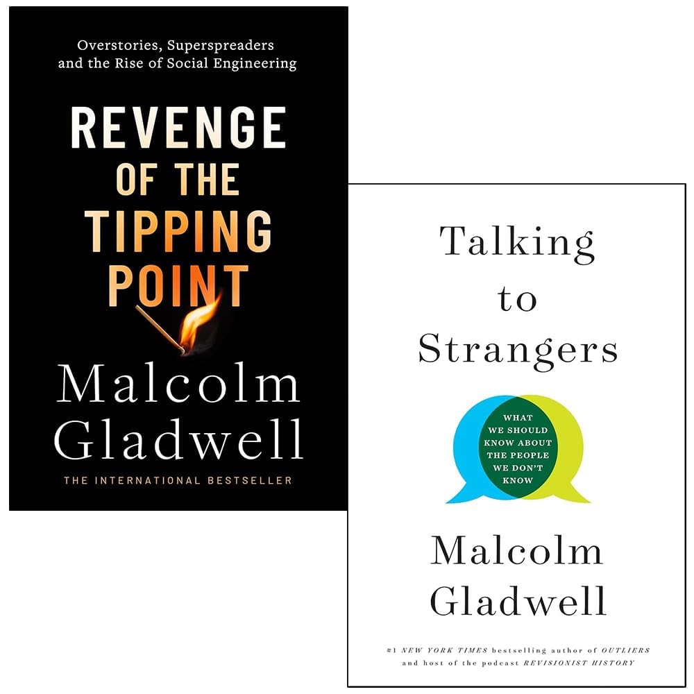 Malcolm Gladwell 2 Books Collection Set hardback front cover featuring Revenge of the Tipping Point and Talking to Strangers