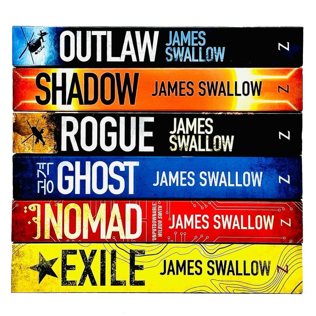 Nomad and Exile paperback covers from the Marc Dane espionage thriller series by James Swallow