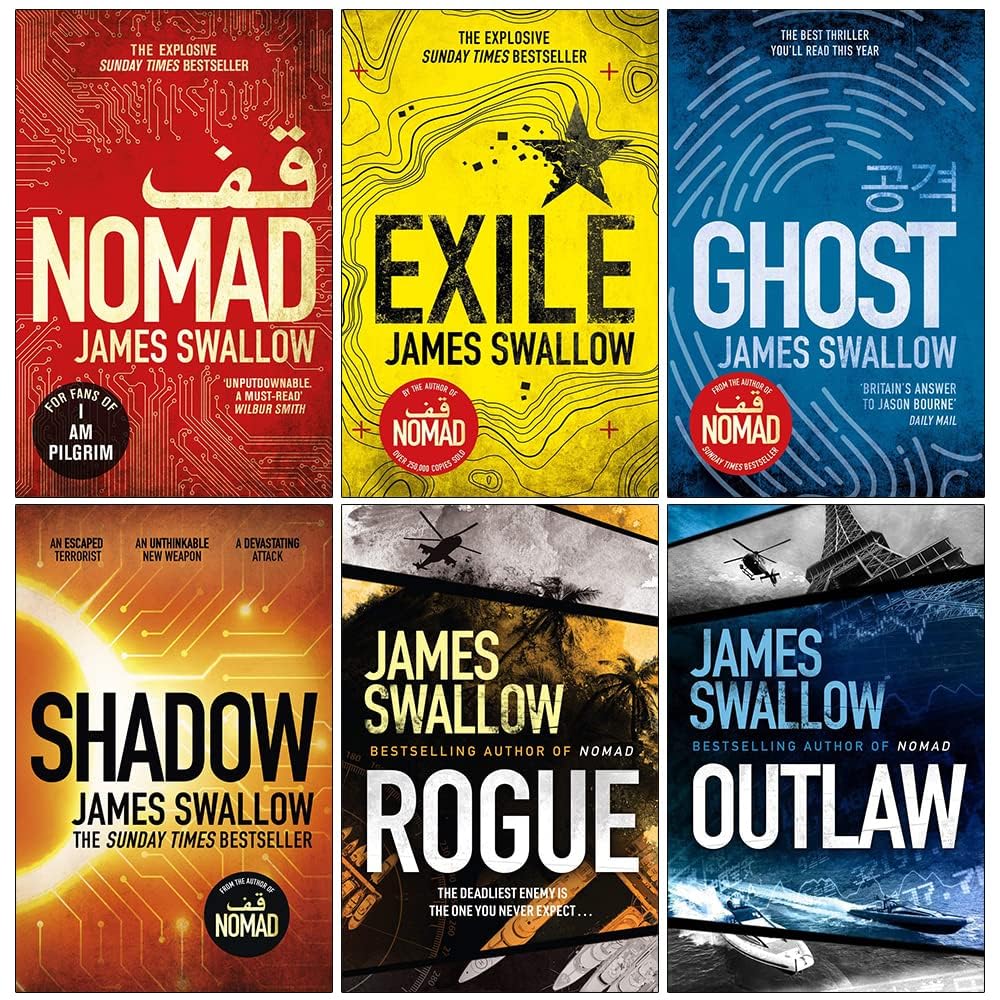 Ghost and Shadow paperback covers from the Marc Dane series by James Swallow