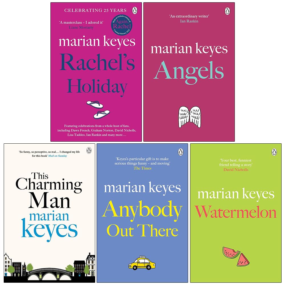 Front covers of the Marian Keyes 5 Books Collection Set paperback, showing all five colorful novel covers together.