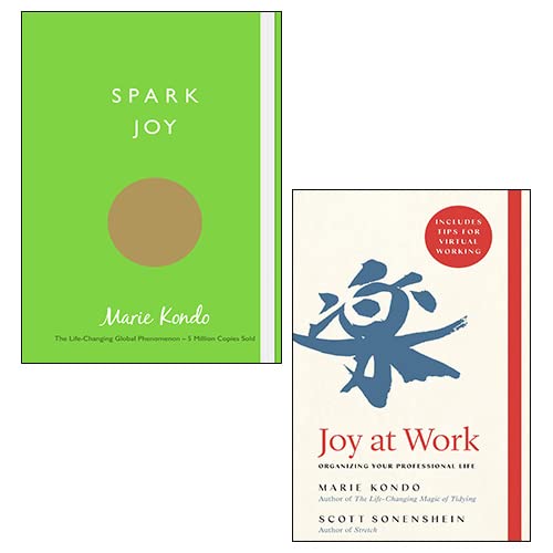 Marie Kondo 2 Books Collection Set paperback front cover, The Life-Changing Magic of Tidying Up and Spark Joy