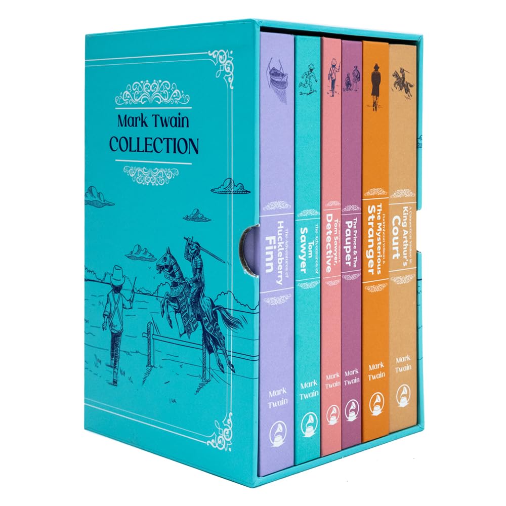 A Connecticut Yankee in King Arthur's Court and The Prince and the Pauper hardback covers from the Mark Twain collection