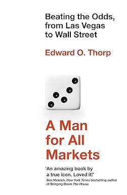 Close-up of A Man for All Markets paperback front cover by Edward O. Thorp, from the Market Minds 2 Books Collection Set
