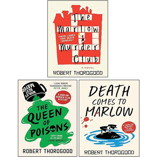 Front cover of the Marlow Murder Club 3-book paperback collection set by Robert Thorogood, showing all three cozy mystery novels.