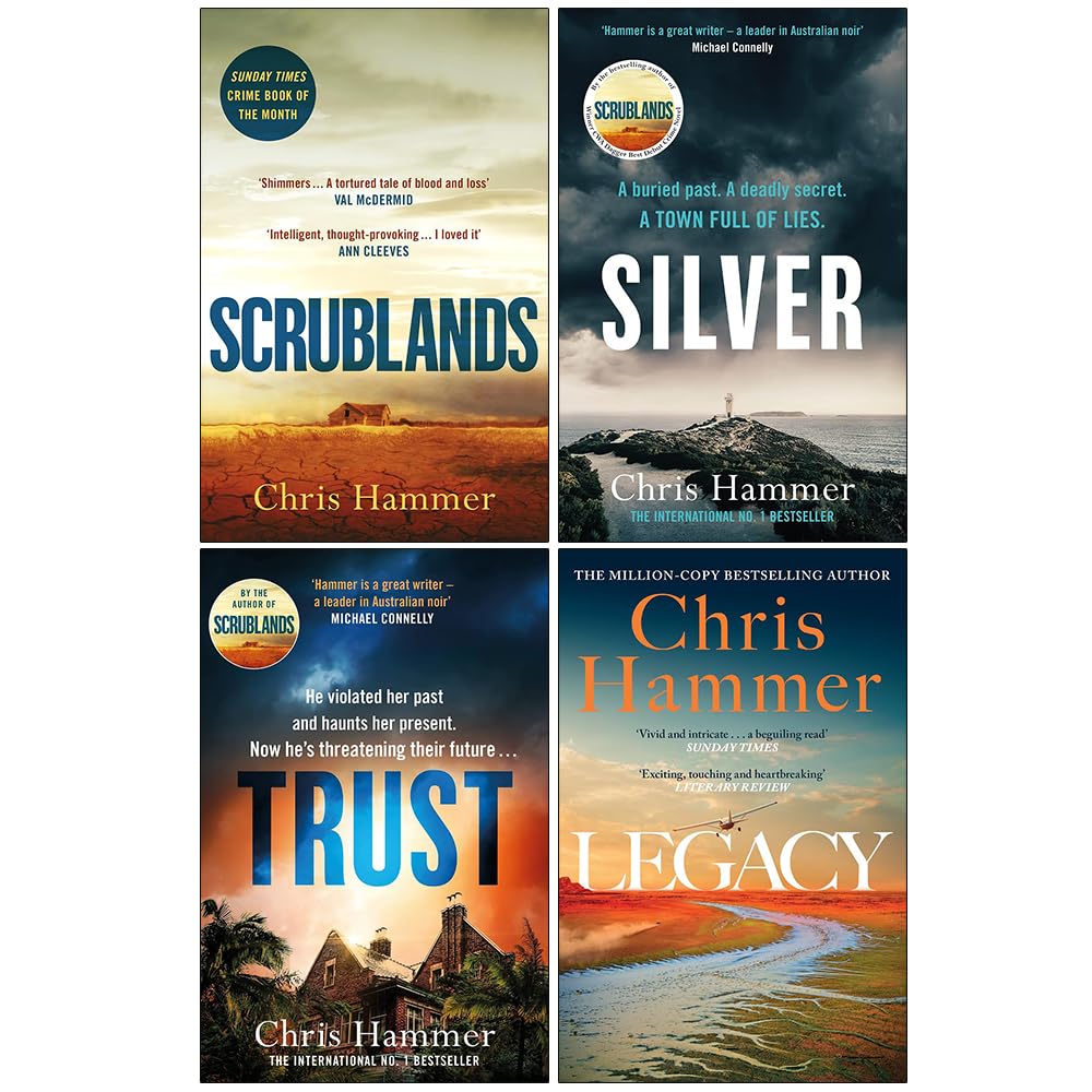 Martin Scarsden Series 1-4 by Chris Hammer paperback collection set front cover