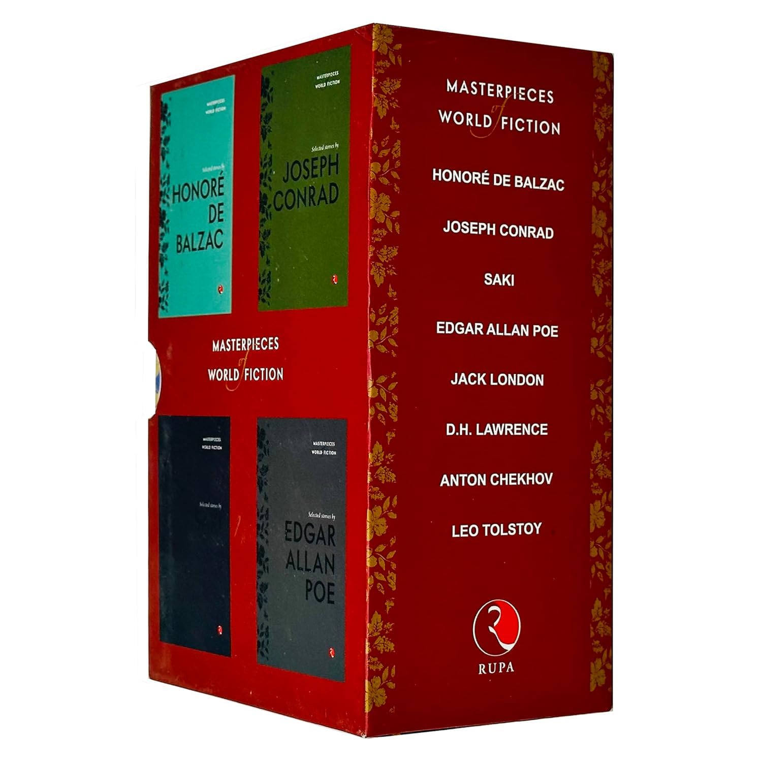 Selected Stories by Saki and Edgar Allan Poe paperback covers from the Masterpieces of World Fiction Series 2 set